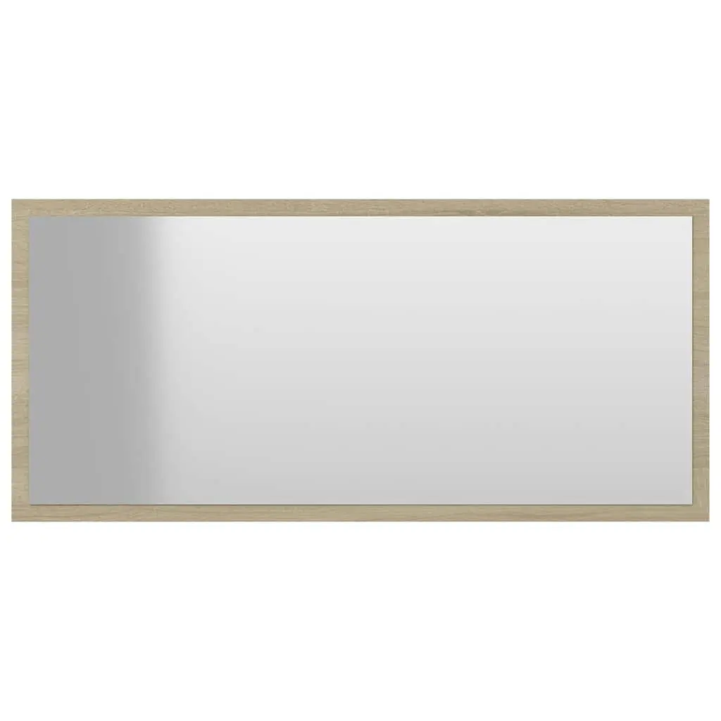 Bathroom Furniture Set 2 Piece White Sonoma Oak Mirror Cabinet