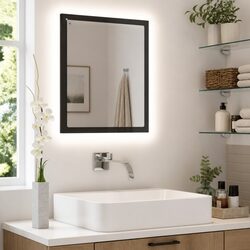 LED Bathroom Mirror Specifications: 40x8.5x37 cm, Grey RGB Light