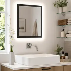 LED Bathroom Mirror Specifications: 40x8.5x37 cm, Grey RGB Light