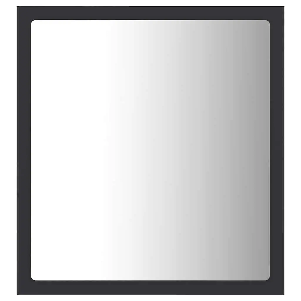 LED Bathroom Mirror Wall Mount 40x8.5x37 cm Grey with RGB Light