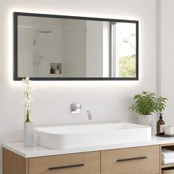 LED Bathroom Mirror Grey 100x8.5x37 cm Specifications