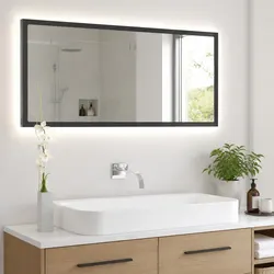 LED Bathroom Mirror Grey 100x8.5x37 cm Specifications