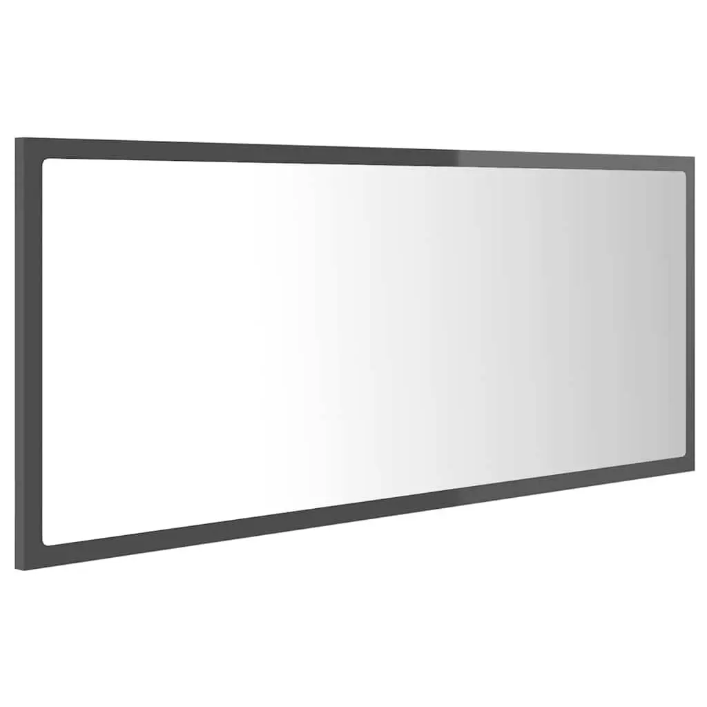 LED Bathroom Mirror Grey 100x8.5x37 cm