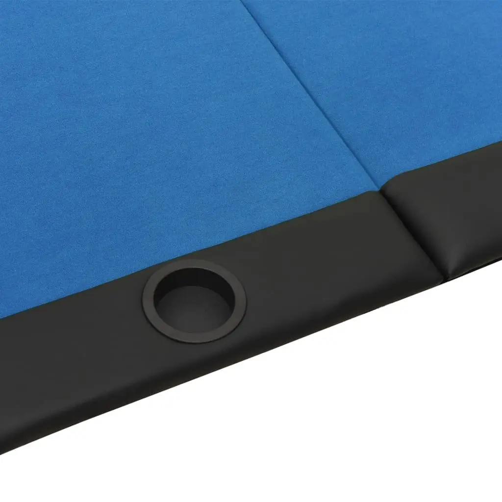 Poker Tabletop for Gaming 10 Player Folding Size Blue Casino-Grade Felt