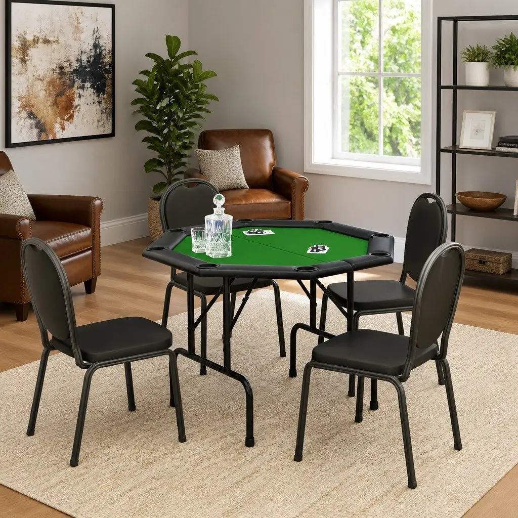 8-Player Folding Poker Table, Green