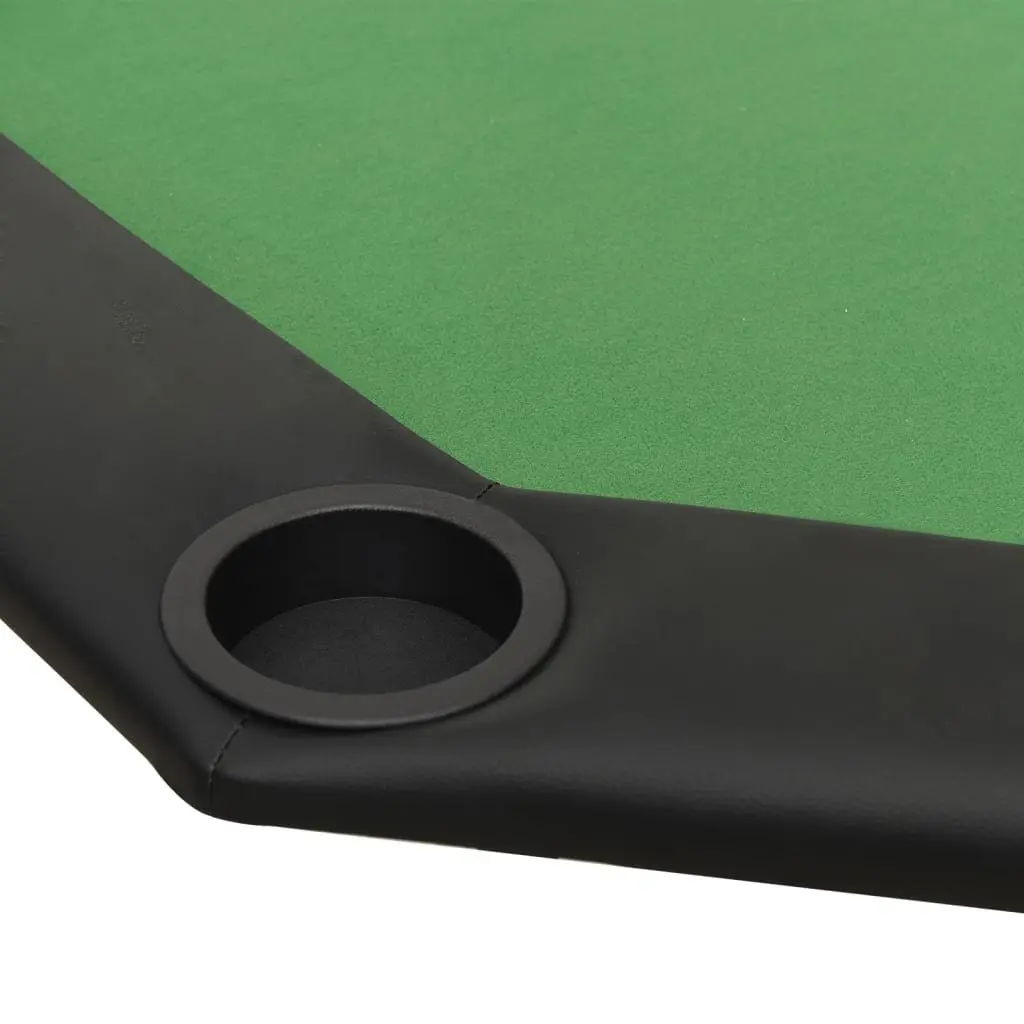 Folding Poker Table for Game Room 8 Player Green 108 x 108 x 75 cm