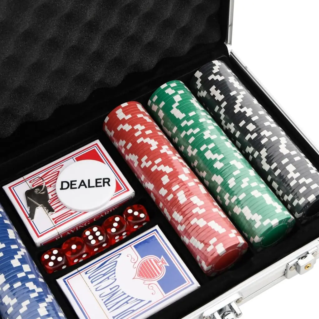 Poker Chip Set for Casino Game 300 Pieces Classic Colours 11.5g