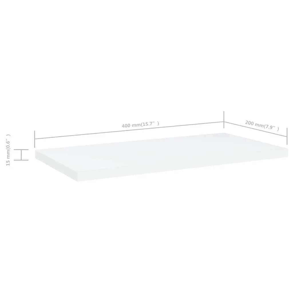 Bookshelf Boards 8 Pieces White Storage Shelves Floating Wall Mounted Display