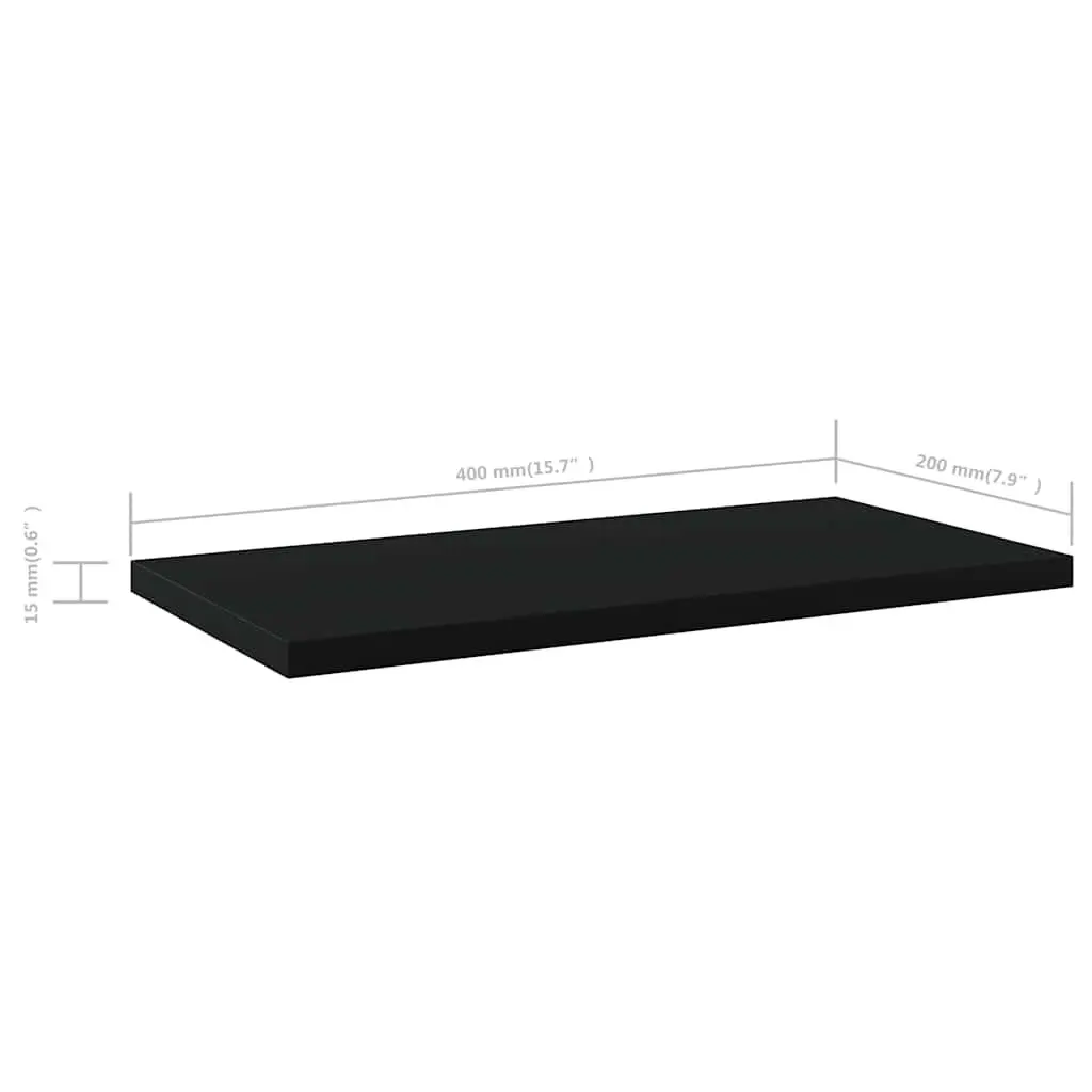 Floating Shelf Boards 4 Pieces Black Storage Shelving Panel for Home Office