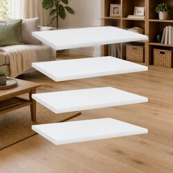 Bookshelf Boards 4 pcs White 40x30x1.5 cm - Specs Inside