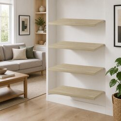 4-Piece Sonoma Oak Bookshelf Boards - Specs Inside