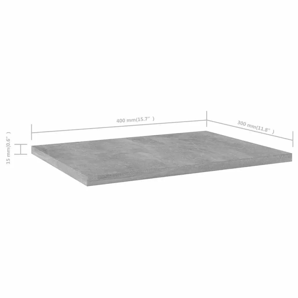 Bookshelf Boards Grey 40x30x1.5 cm Engineered Wood Storage Shelves 4 Piece