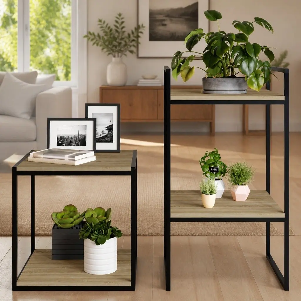 Floating Shelves Boards 4 pcs Wall Mount Storage Shelving Brown 40x40x1.5 cm