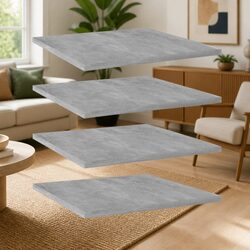 Specifications of Grey Floating Bookshelf Boards Set of 4