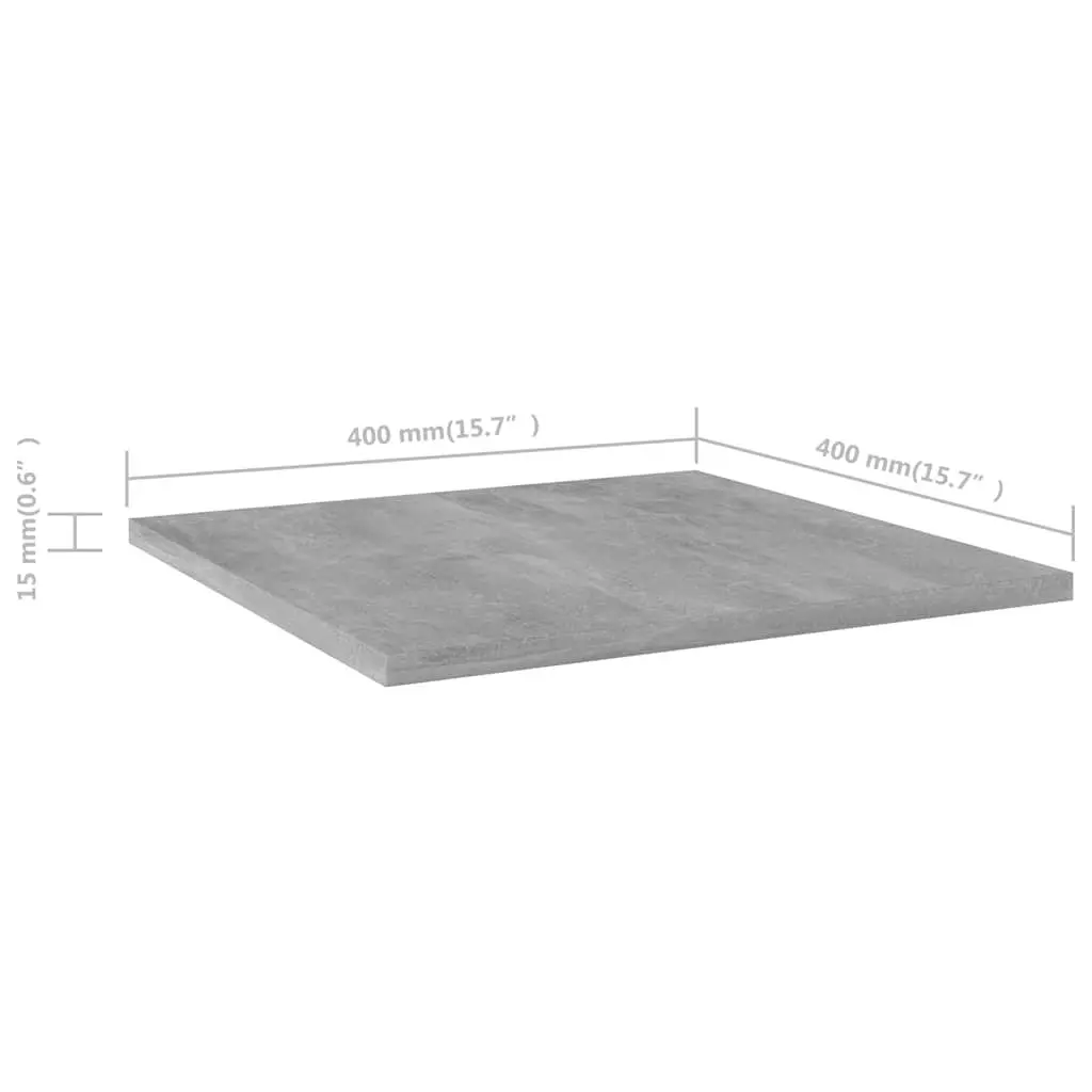 Grey Floating Bookshelf Boards Set of 4