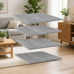 Floating Shelf Boards - Set of 4 in Grey, 40 x 50 x 1.5 cm