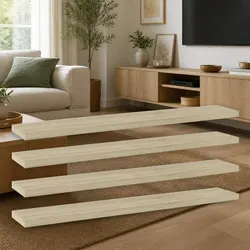 Bookshelf Boards Specifications: 4 Pcs Brown 60x10x1.5 cm