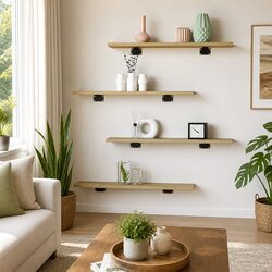 Bookshelf Panels - 8 pcs Brown Engineered Wood - 60 x 10 cm