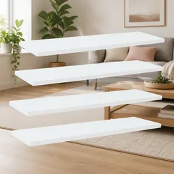 Engineered Wood Bookshelf Boards - 4 Pack, 60x20x1.5 cm