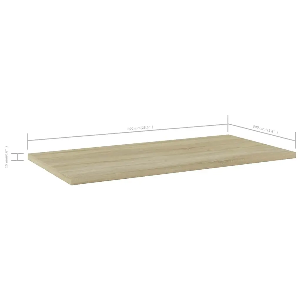 Bookshelf Boards for Storage 60 x 30 x 1.5 cm Sonoma Oak 8 Piece
