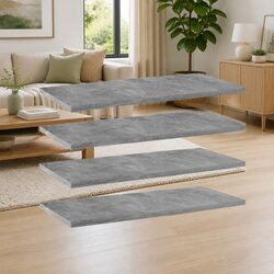 Concrete Grey Bookshelf Boards 60x30x1.5 cm - 4 pcs