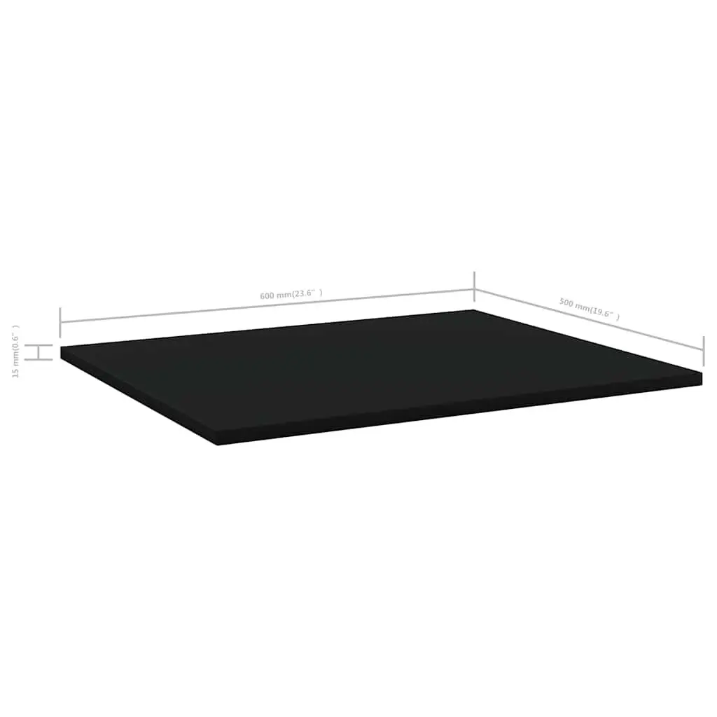 Floating Bookshelf Boards 4 Pack Black Wall Storage Shelves Display Organiser