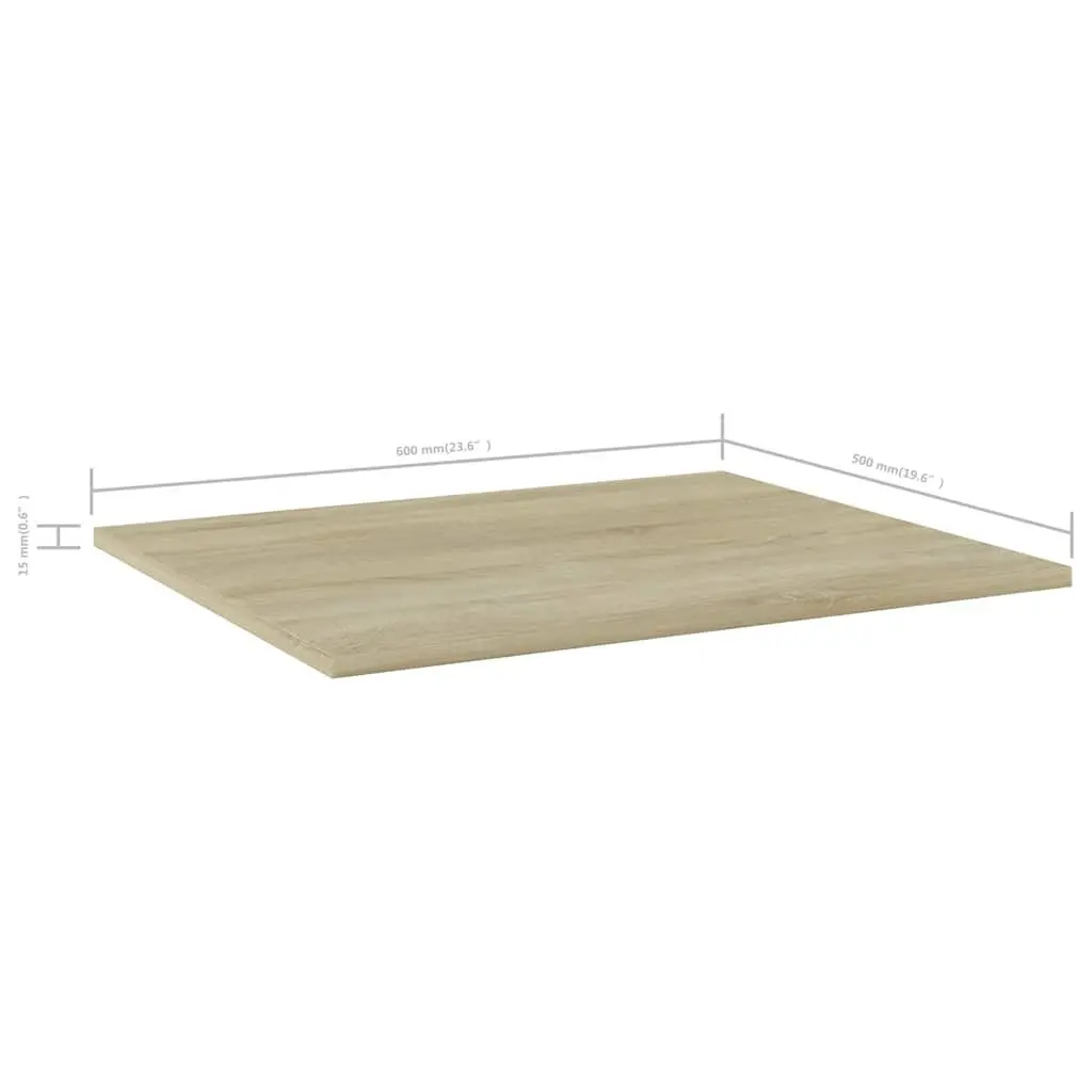 Floating Bookshelf Boards Wall Mount Display 60x50cm Brown 4 Piece