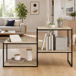 8 Sonoma Oak Floating Shelves - Dimensions 60x50x1.5 cm