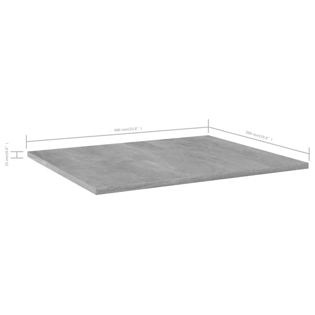 Bookshelf Boards 4 pcs Grey Floating Wall Shelves Storage Display Unit
