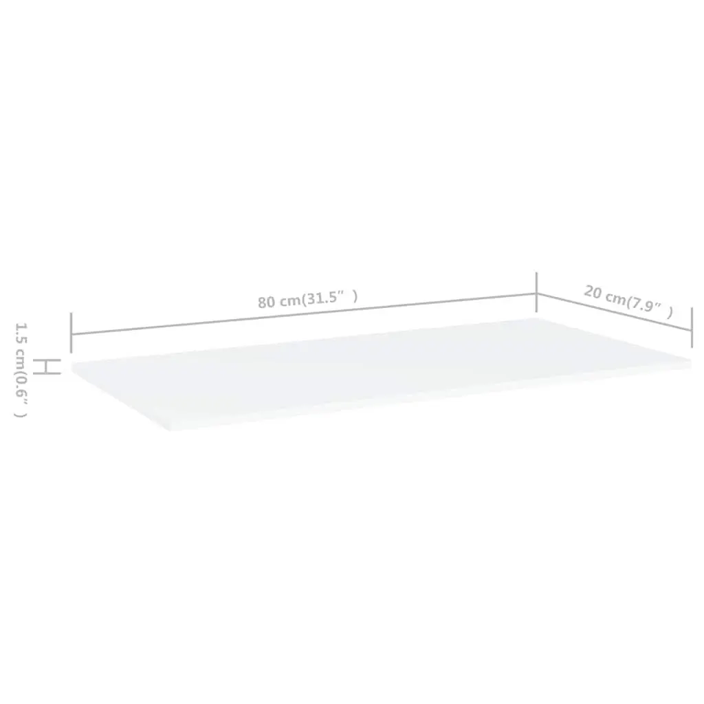 Bookshelf Boards White Storage Shelves 4 Pieces Floating Wall Mount Shelving