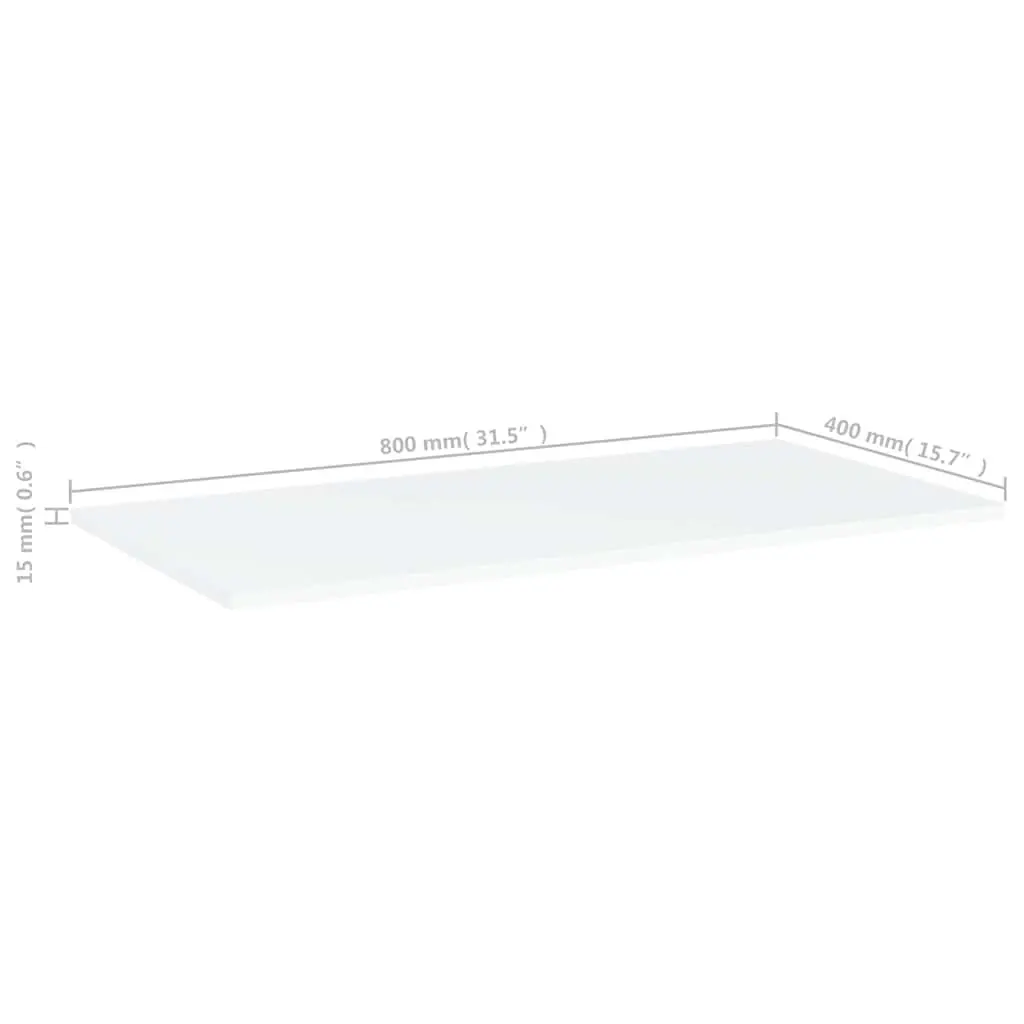Floating Shelf Boards for Home Bedroom Living Room Office 80 x 40 x 1.5 cm 4 Piece White Wall Mount Storage Shelves