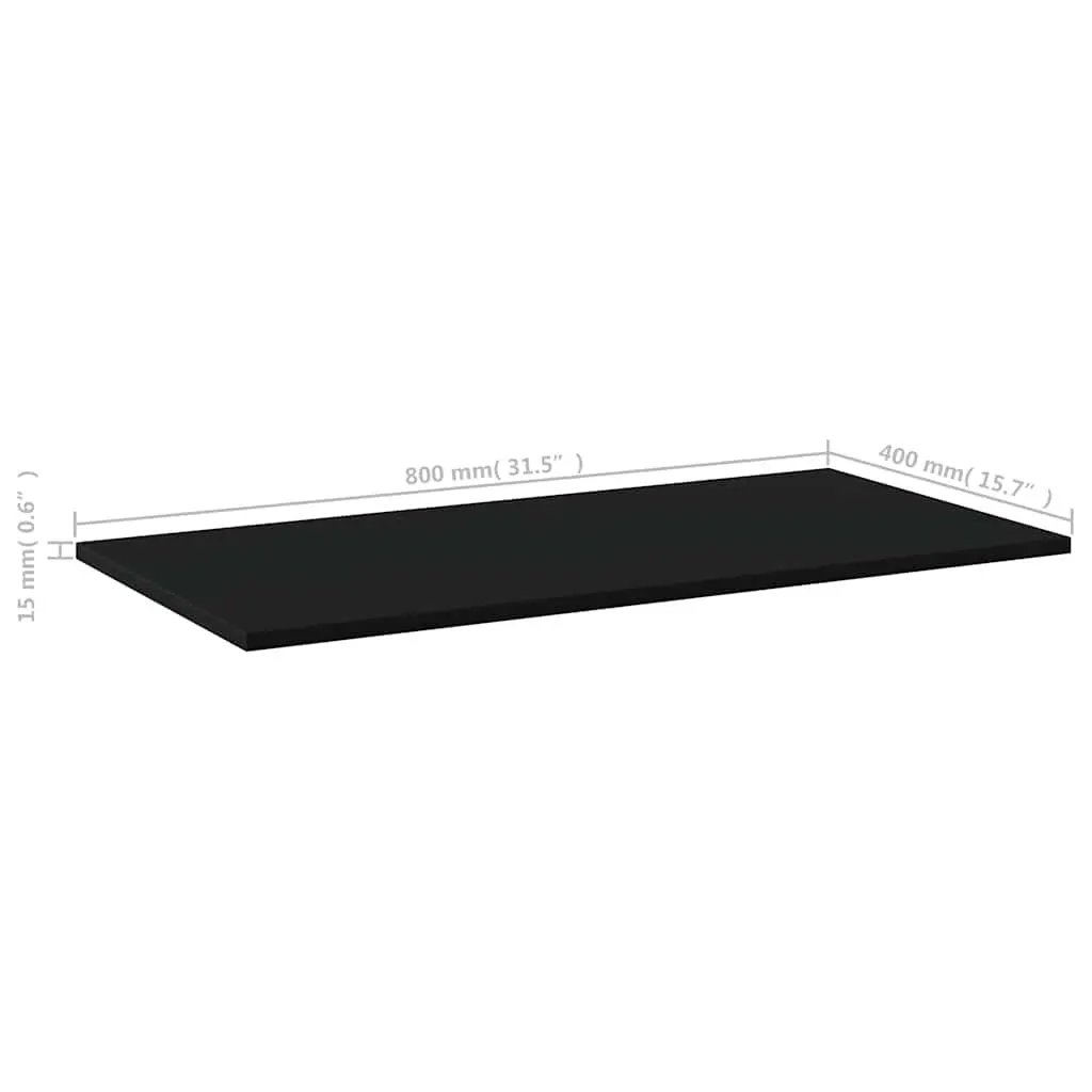 Floating Shelf Boards 4 Pack Black Wall Mount Storage Shelving Unit Organiser