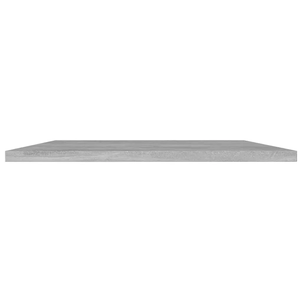 Floating Bookshelf Boards Grey Engineered Wood Storage Shelves Set of 4 Pieces