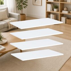 Floating Bookshelf Boards - Dimensions 80x50 cm, Set of 4
