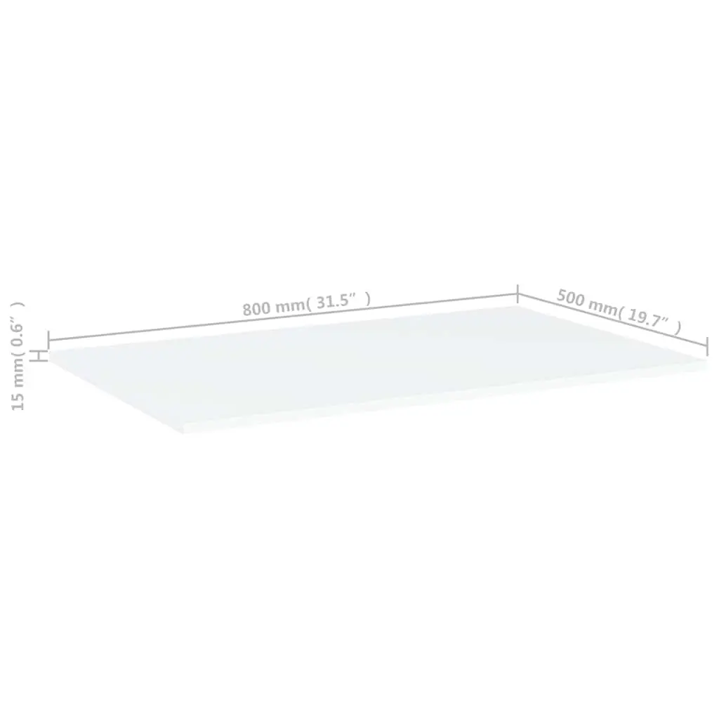 Floating Bookshelf Boards Wall Mounted Storage Shelves White 80 x 50 x 1.5 cm 4 Pieces