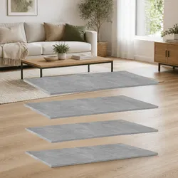 Floating Shelf Boards 4 Pack - Grey Engineered Wood