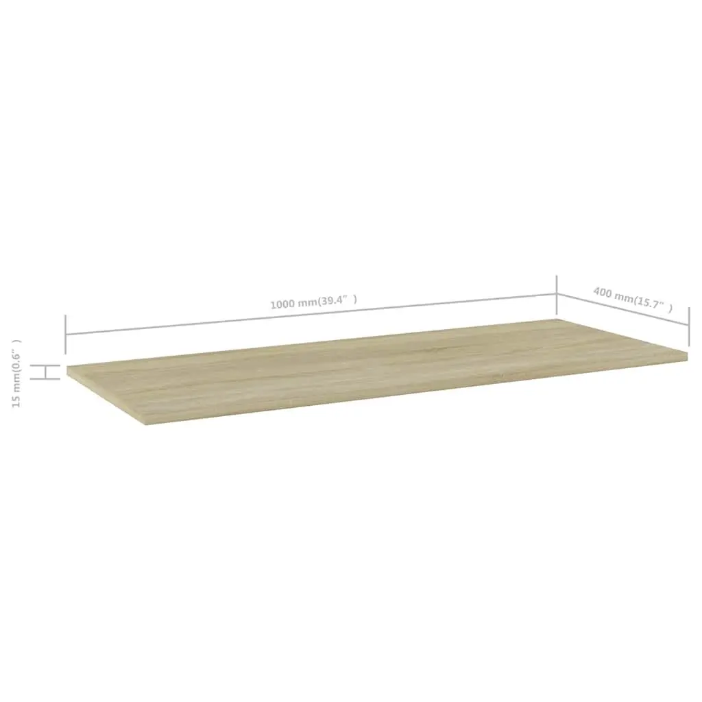 Floating Shelves Boards 4 Pack Wall Mounted Storage Engineered Wood Brown