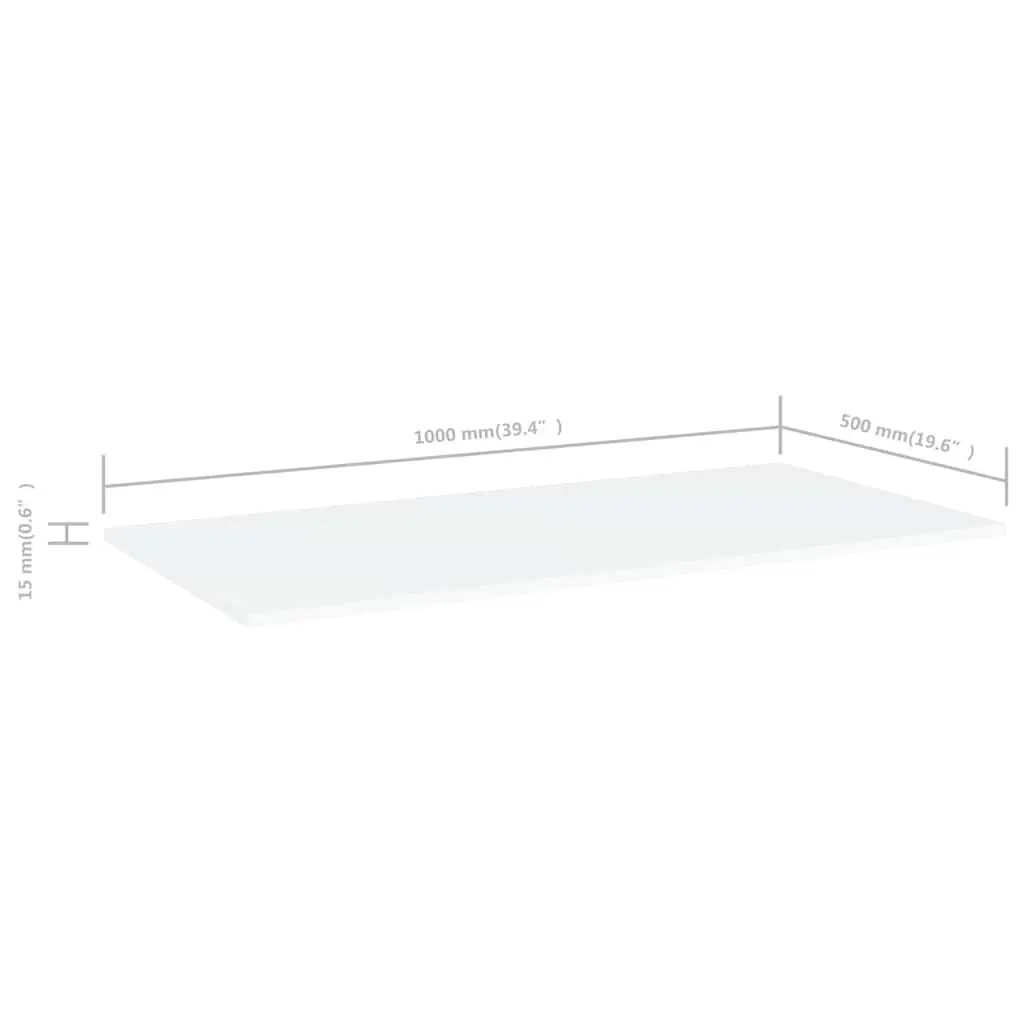 Bookshelf Boards 4 pcs White Storage Shelves Floating Wall Mounted Display