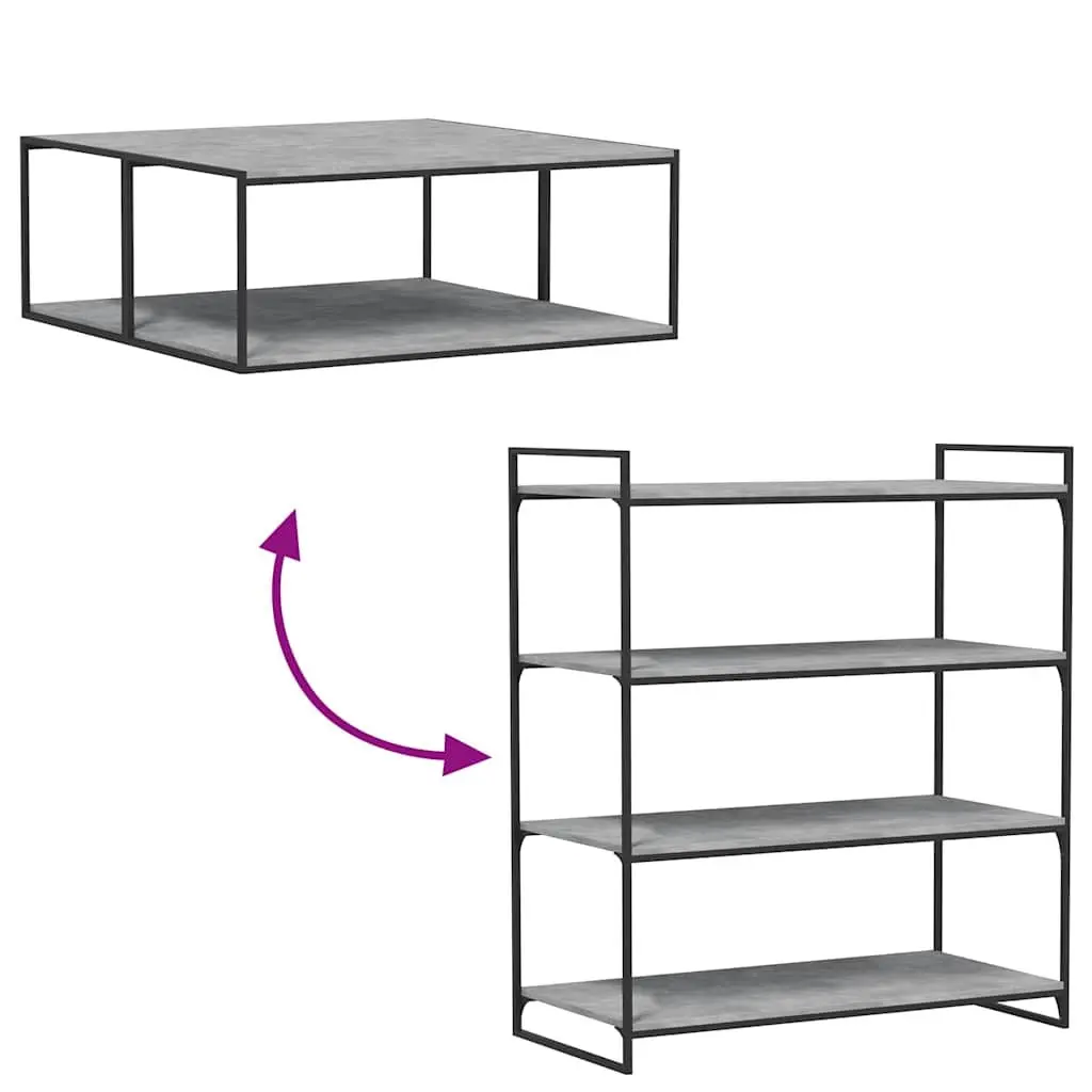 Bookshelf Boards 4 Pieces Grey Wall Storage Shelves Floating Display Panels