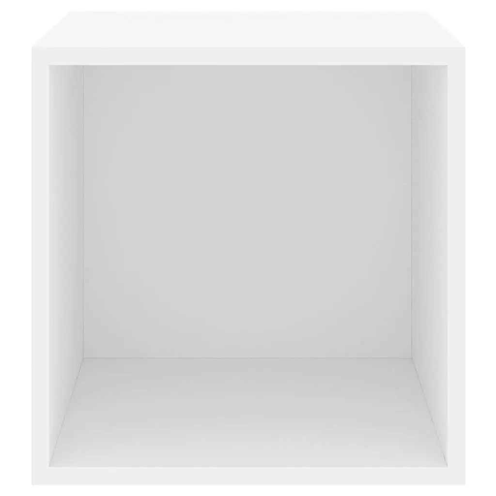 Wall Cabinet for Storage 37x37x37 cm White Engineered Wood 2 Piece