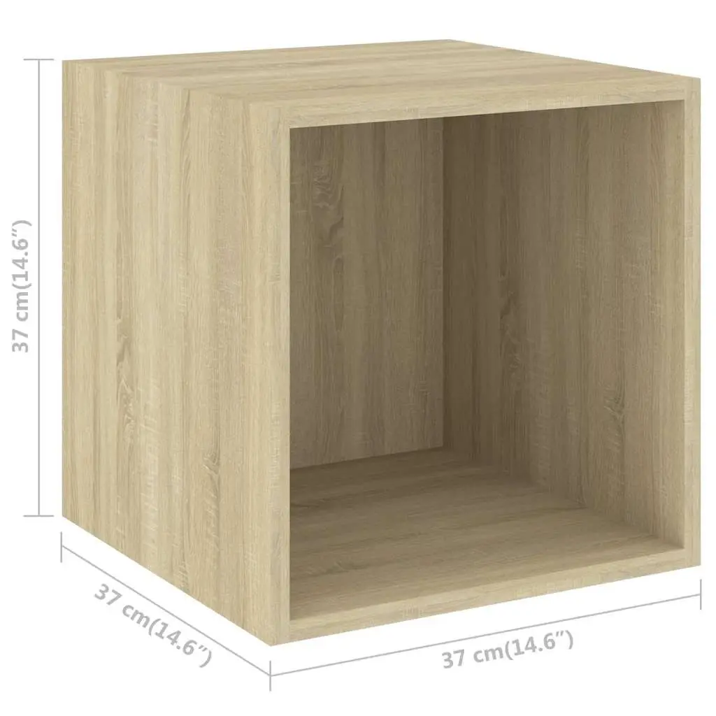 Wall Cabinet for Storage 37x37x37 cm Brown Set of 2