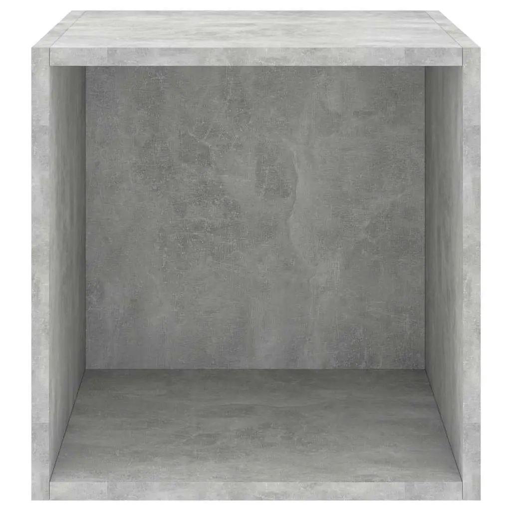 Wall Cabinet Grey Floating Storage Shelf Cube Engineered Wood Home Decor