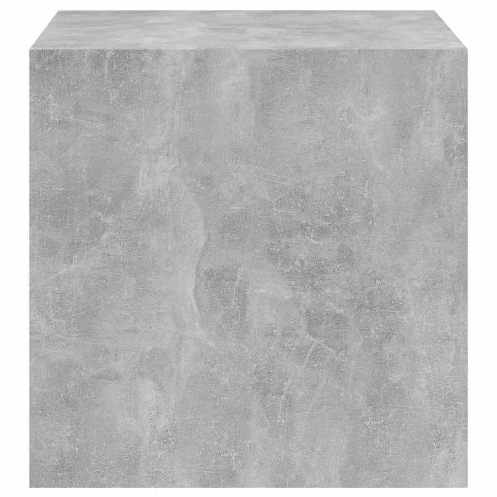 Grey Wall Storage Unit Pair 37x37x37cm Engineered Wood Floating Shelf