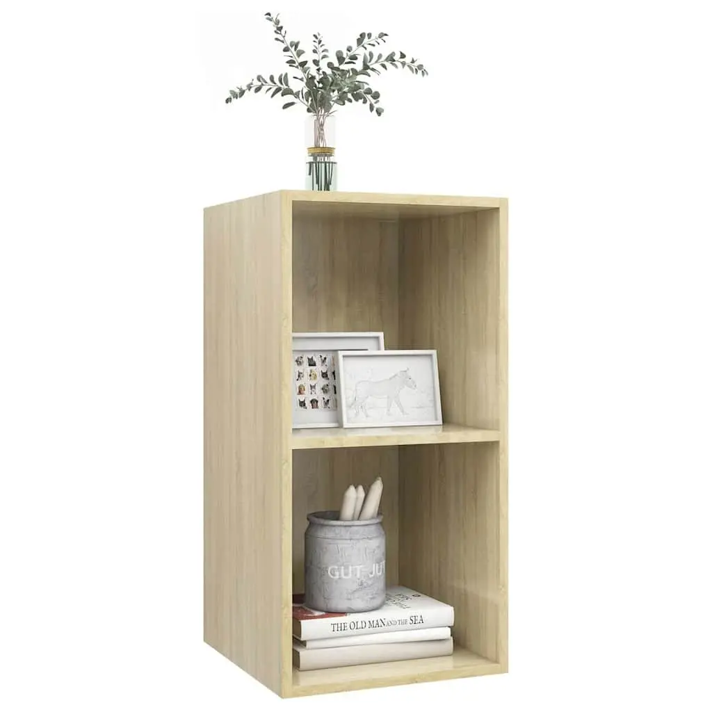 Wall-mounted TV Cabinet Living Room Brown Engineered Wood 37x37x72cm