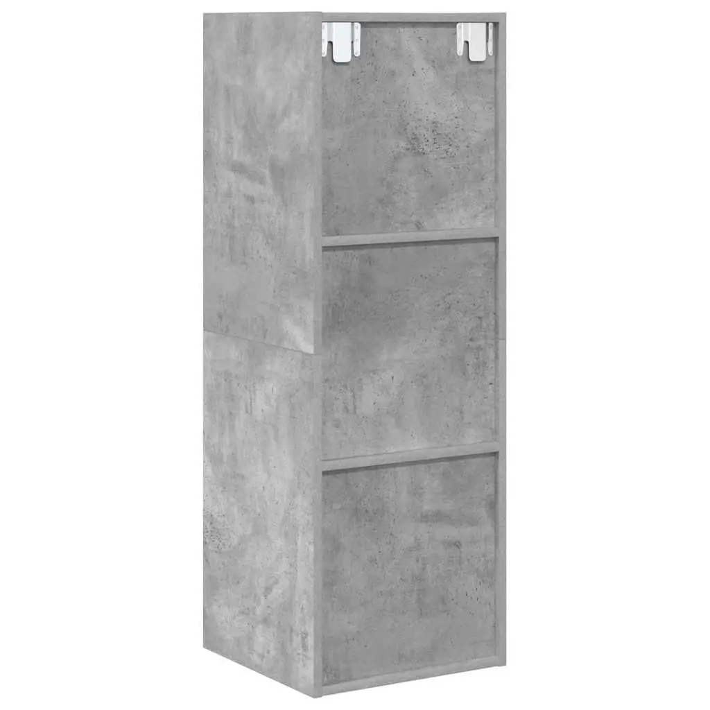 Wall-mounted TV Cabinet Grey 37x37x107cm Engineered Wood Storage Unit