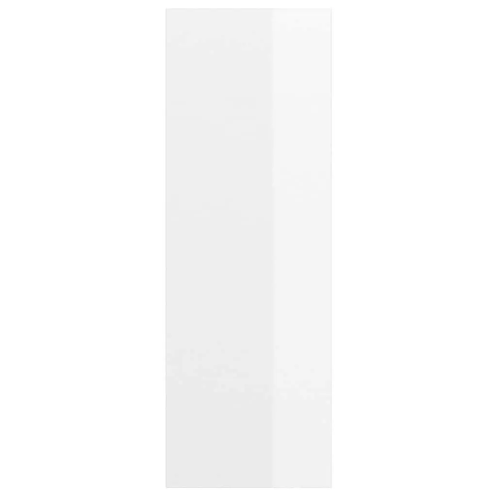 Wall-mounted TV Cabinet for Living Room High Gloss White 3 Compartments