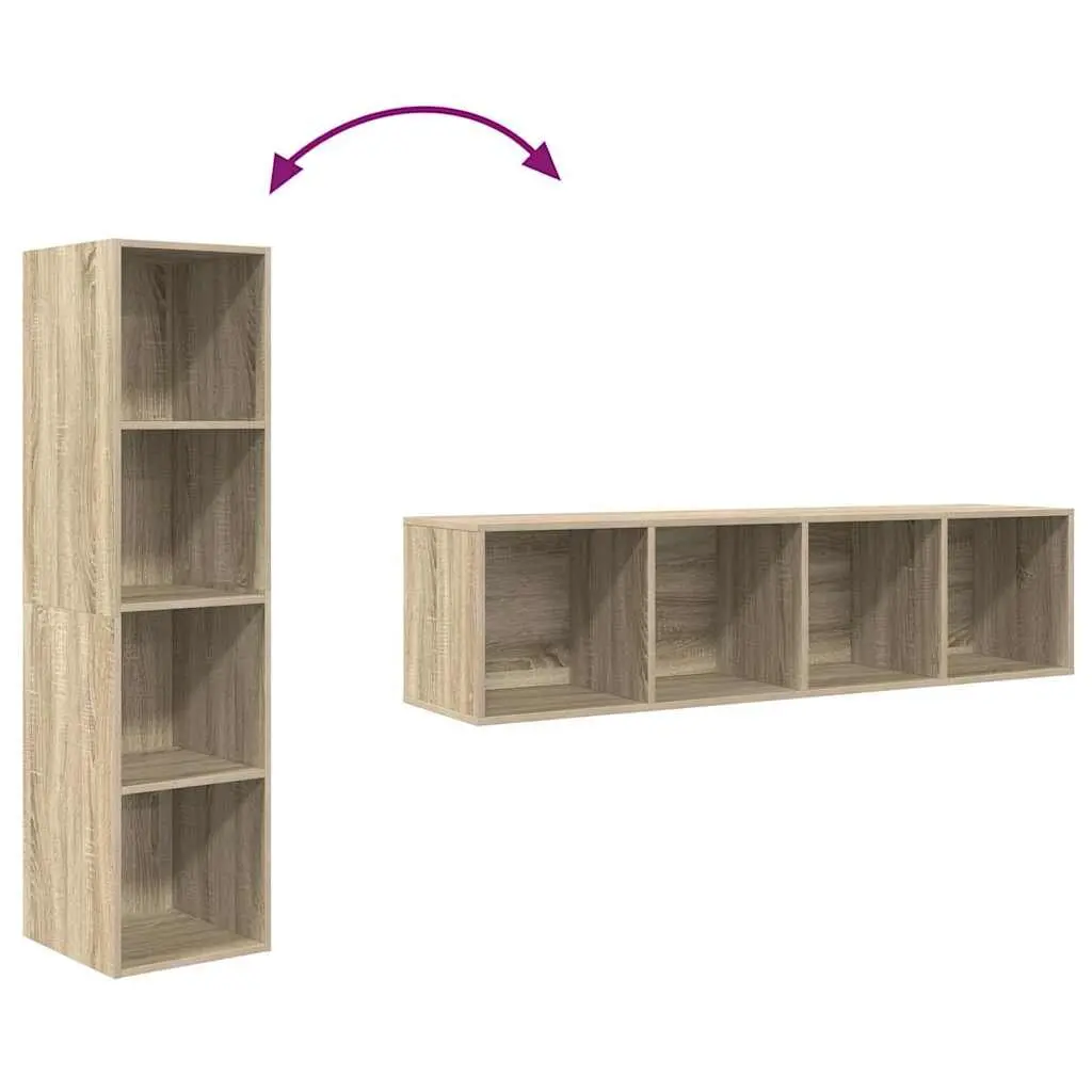 Wall-mounted TV Cabinet for Home Entertainment Space 37 x 37 x 142.5 cm