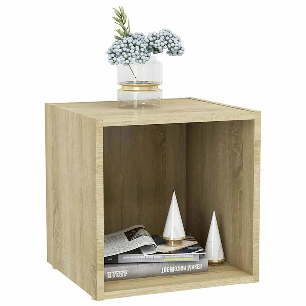 TV Cabinet Sonoma Oak Engineered Wood Ground Stand Living Room Storage Unit