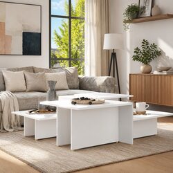 Specifications of White Nesting Coffee Table Set of 2