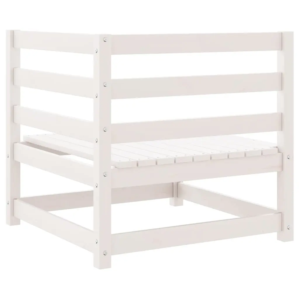 Outdoor Corner Sofa 2 Piece Set White Garden Patio Modular Sectional Seating
